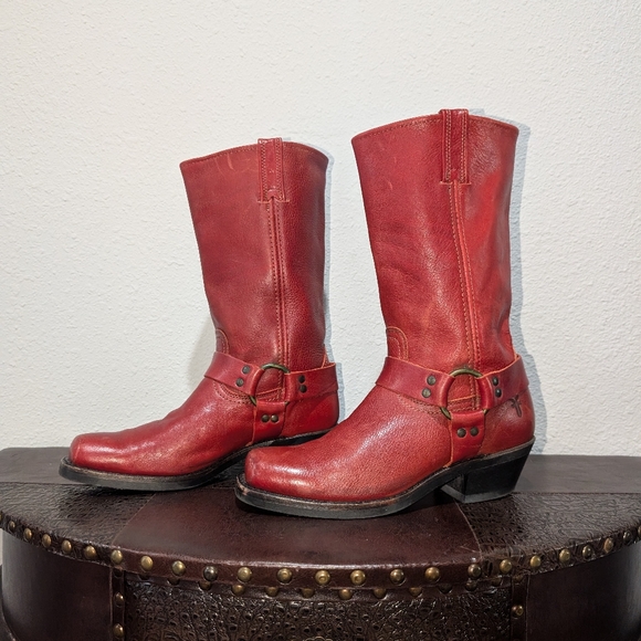 Frye Shoes - NEW Frye Harness 12R Red Biker Boots size 9.5